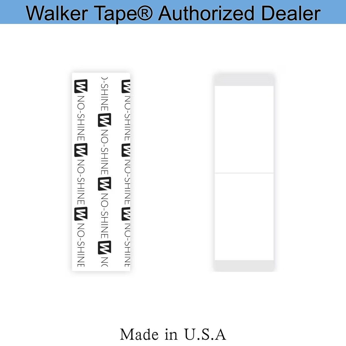 Walker No Shine Tape 1″ X 3″ Strips, 36PCS/Bag, Daily Wear Tape