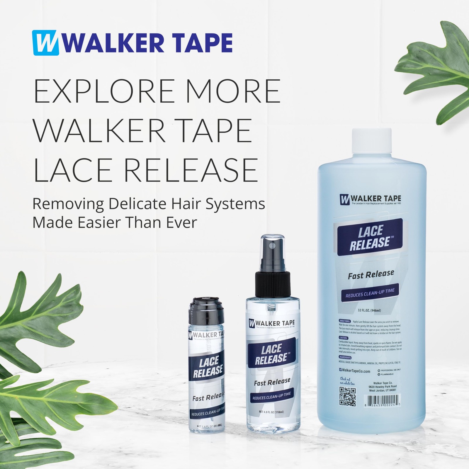 Walker Tape Lace Release Spray 4 fl oz Hairpiece Adhesive Remover