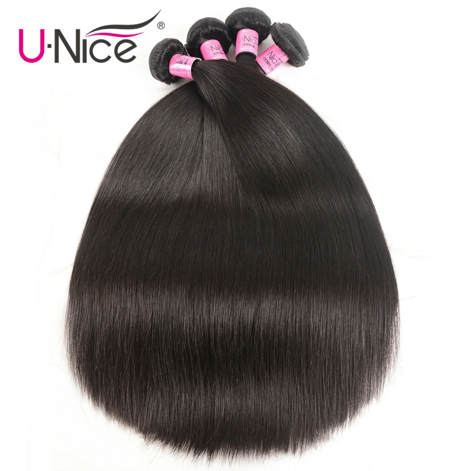 UNice Peruvian Straight 3 Bundles Human Hair Extensions Virgin Hair Weaves Wefts