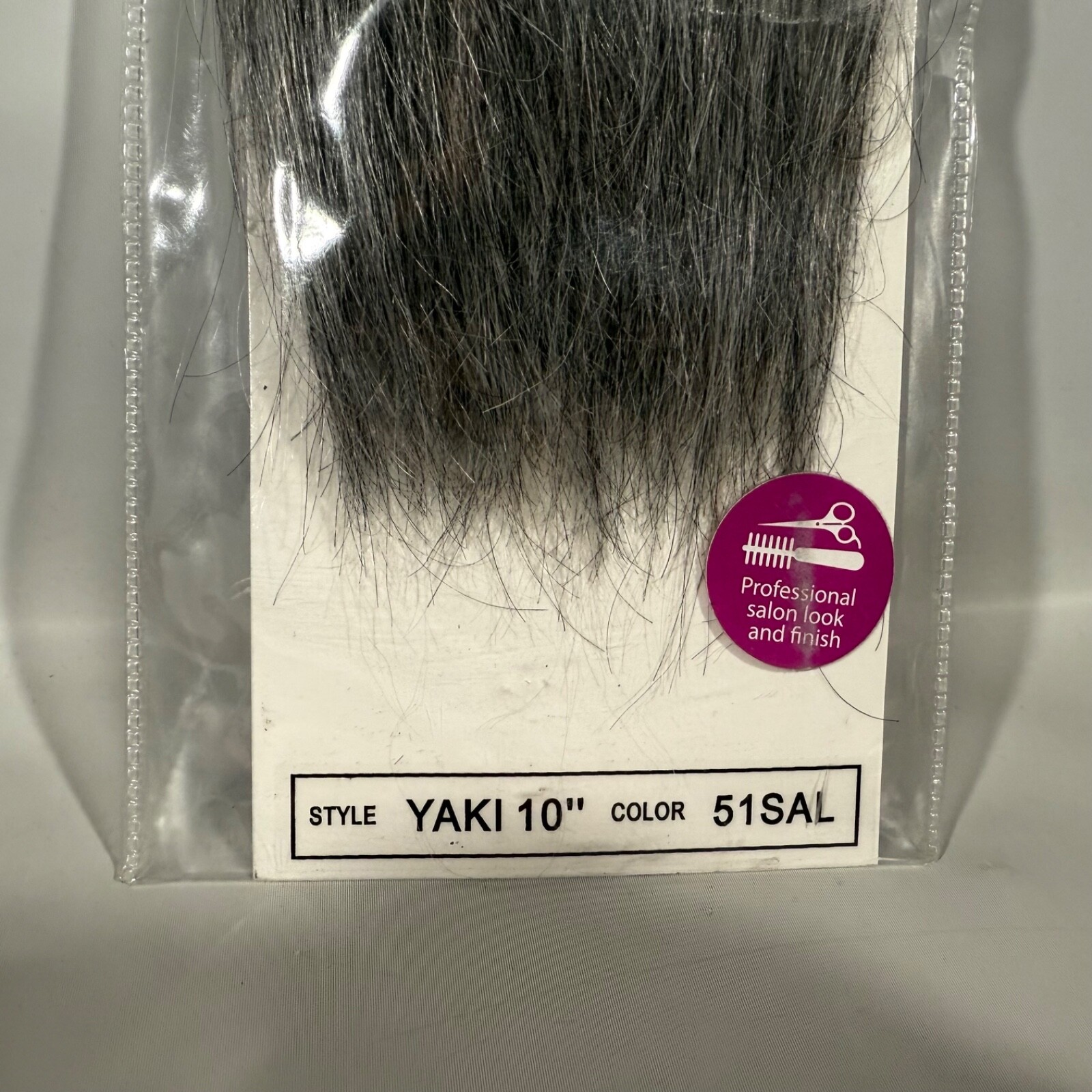 FOXY SALON WEAVE STRAIGHT Yaki 10” (Foxy Silver) Human Hair Weave 51 SAL New