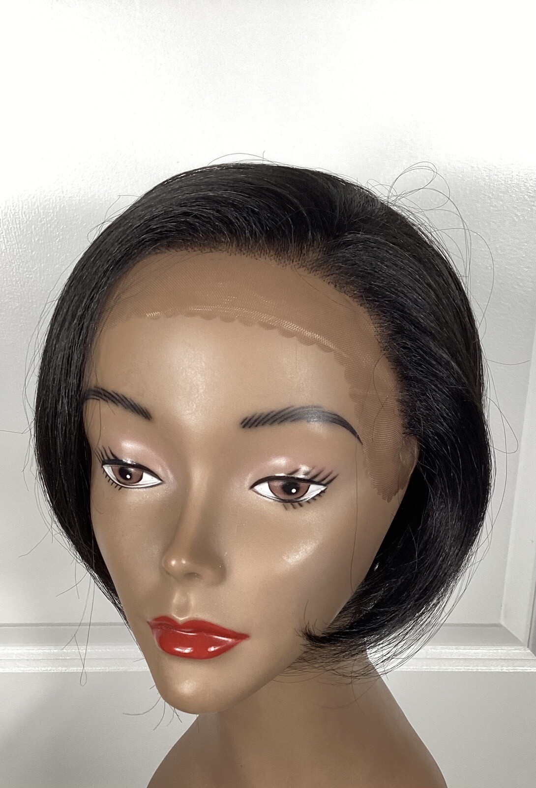 Jazz Wave Lace Front Wig Short LCS 130 Bob Black Tangle Free Synthetic EUC O-4