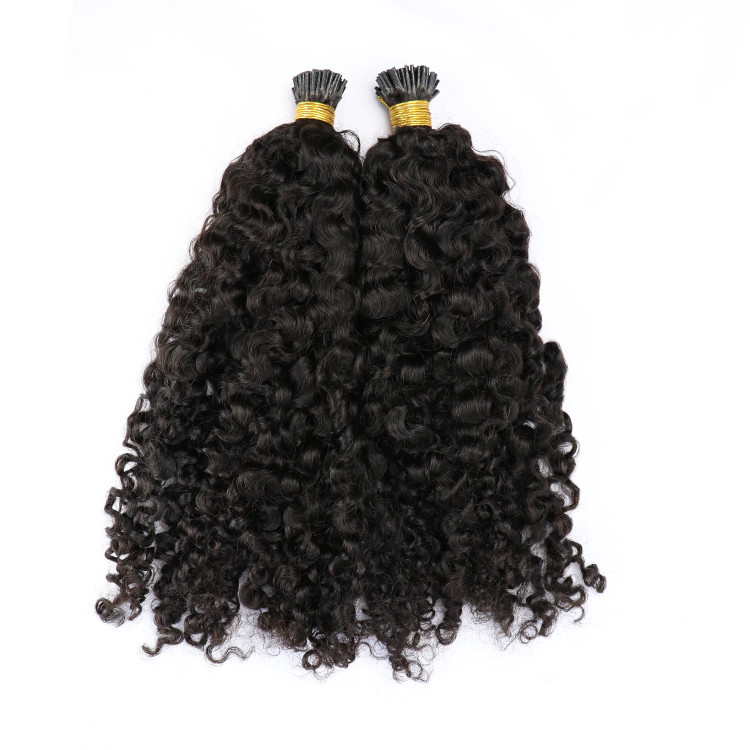 Kinky Curly I Tip Human Hair Extension Pre Bonded Fusion I Tip Hair 100Strands