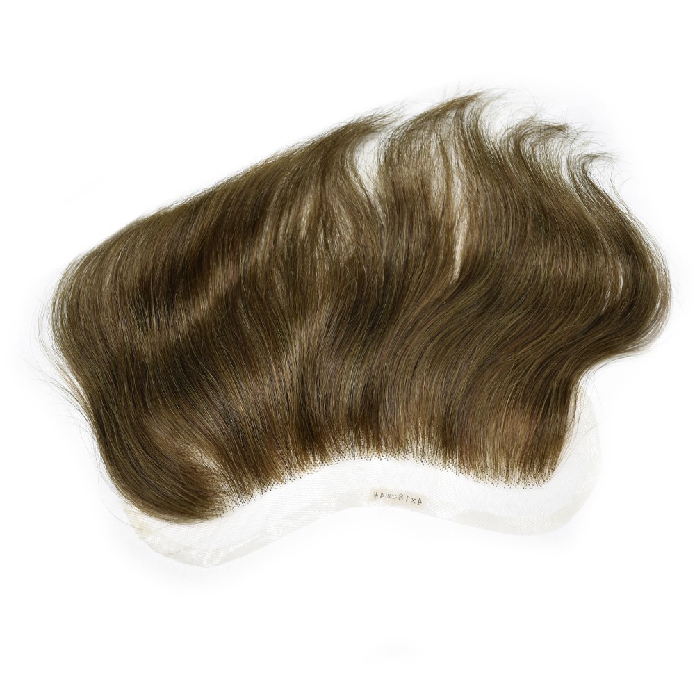Mens Frontal Hairpiece for Receding Hairline Full Lace Forehead System for Men