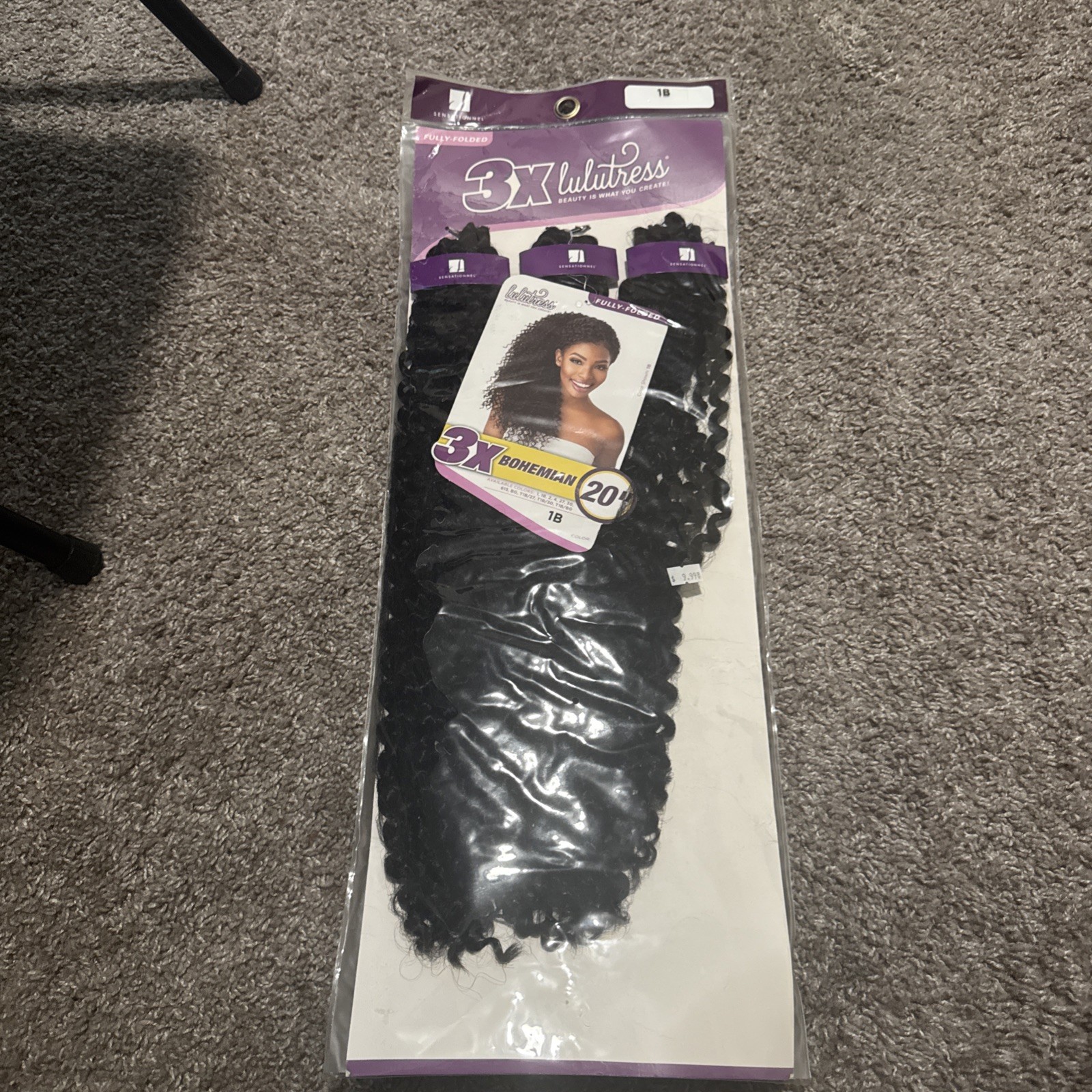 2- Synthetic Pre-Looped Crochet Braid LULUTRESS 3X Bohemian Twist20”
