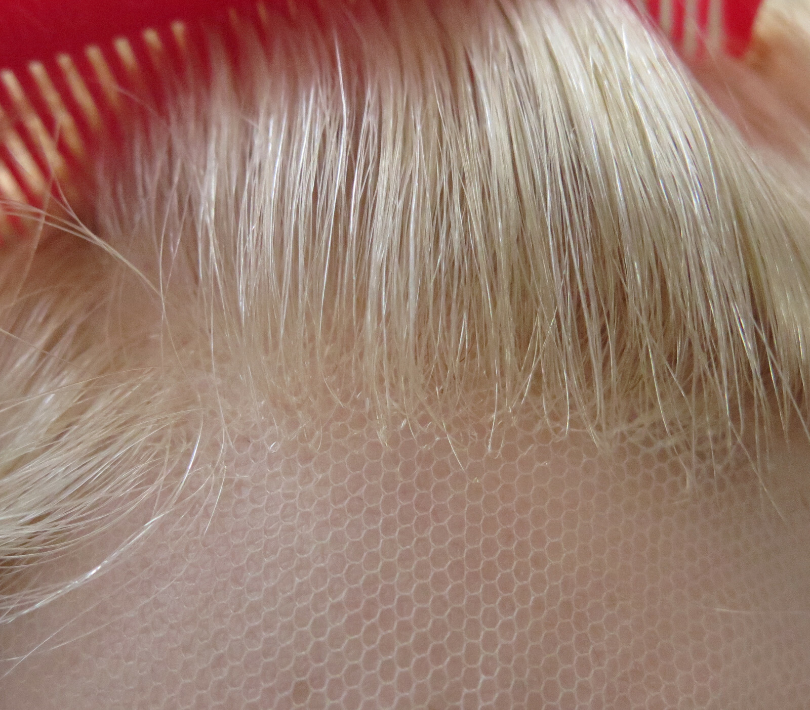 Natural Hairline Full French Lace Toupee Hair Replacement System Hairpiece #613
