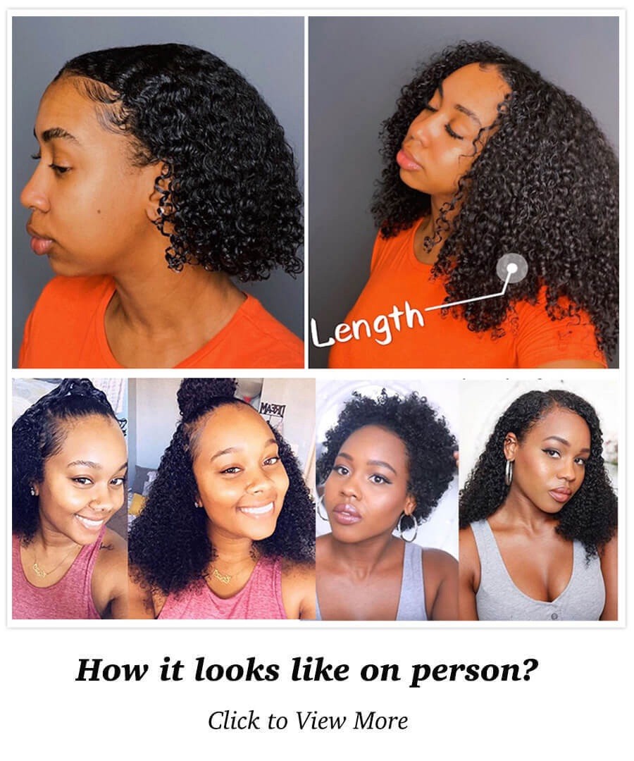 Better Length Clip In Extensions Kinky Curly 16in for 3B – 3C Textures