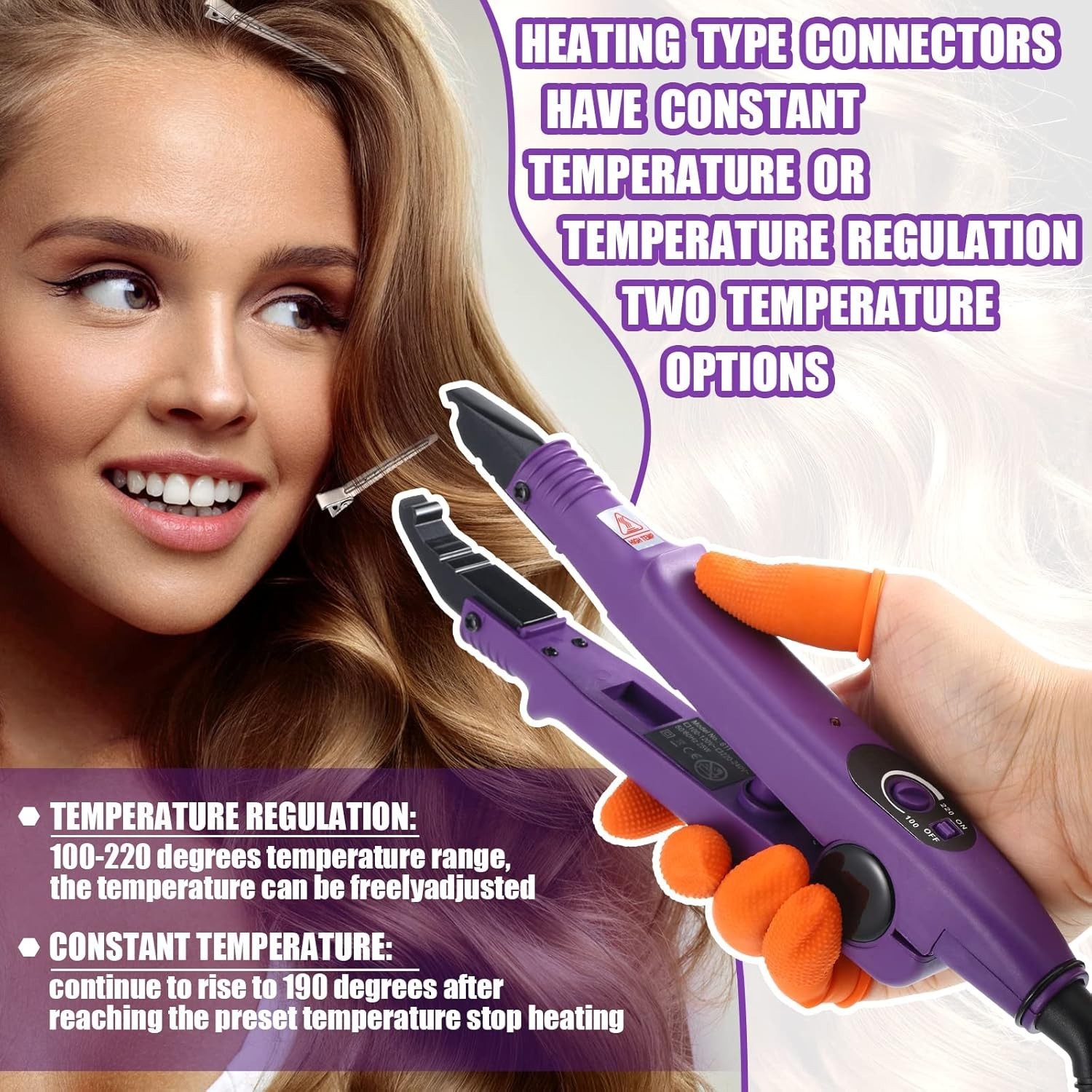 Hair Extensions Iron Fusion Keratin Hair Extensions Heat Tool Heat Connector …