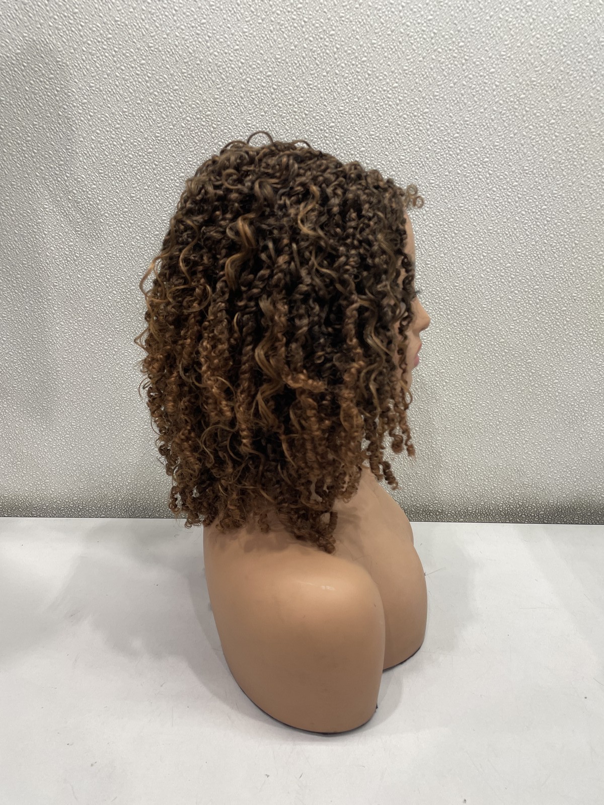 Frodio Veralux Fiber Micro Twist Curly Dreadlock Lace Front Glueless Wig, 12″