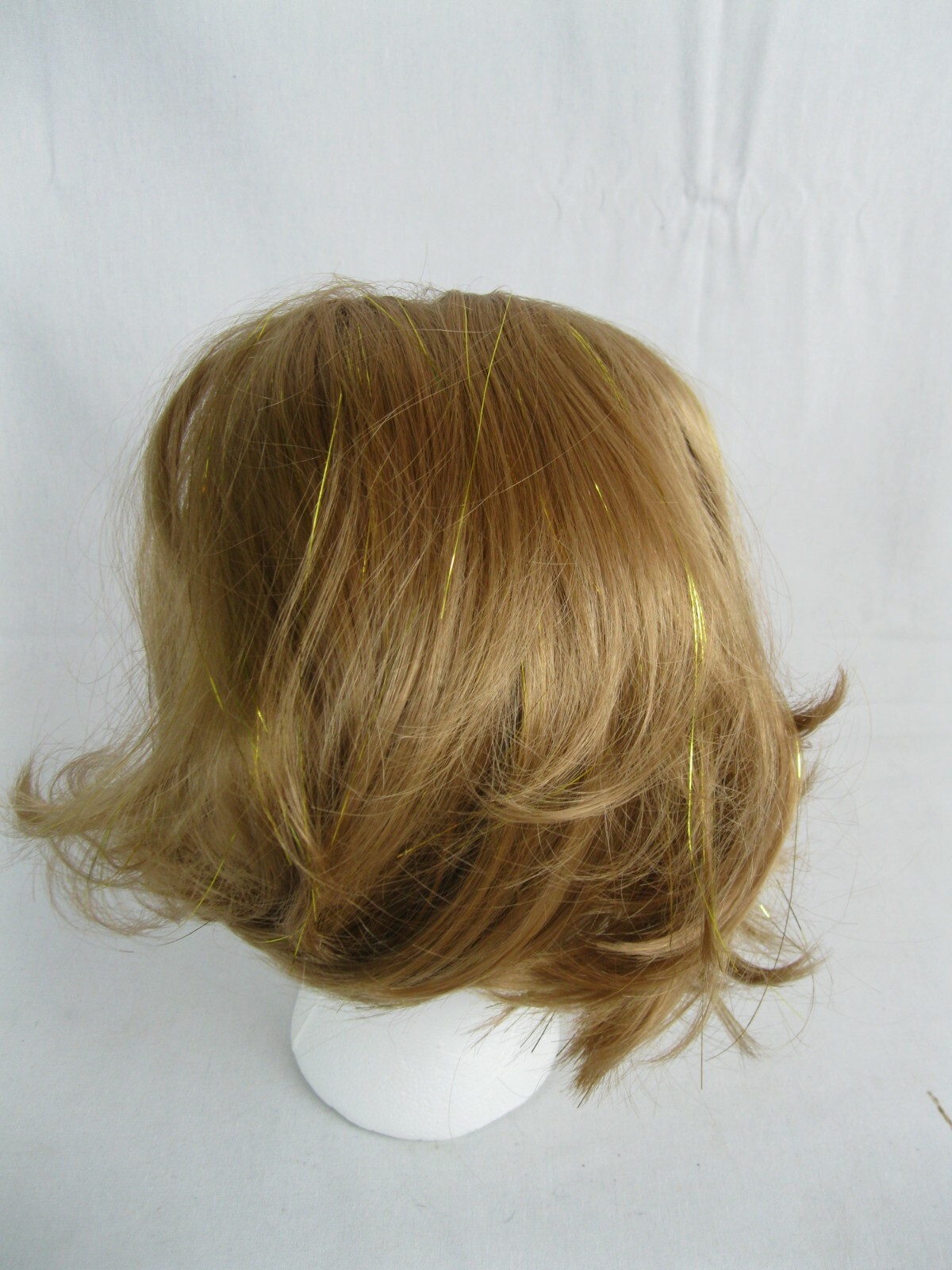 Strawberry blond Cheer Curl Wig With Highlights Glitter Extention