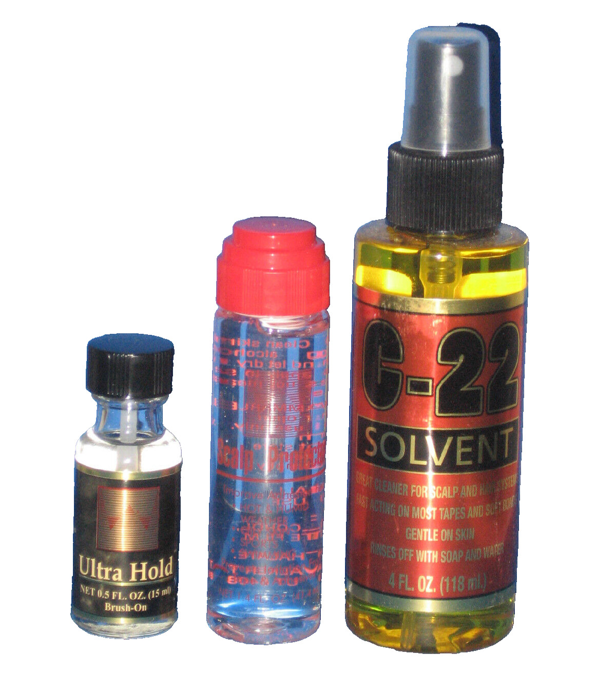 Scalp Protector,C22 Solvent Remover,Adhesive Glue Ultra Hold .5 Oz,(Combo)