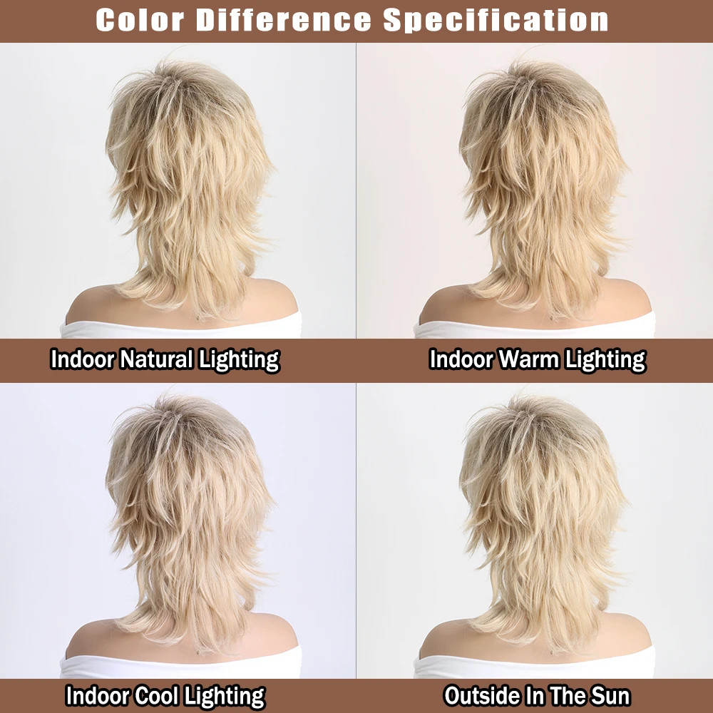 Wavy Layered 12 In Mid Length Women Natural Daily Shag Caples Synthetic Hair Wig