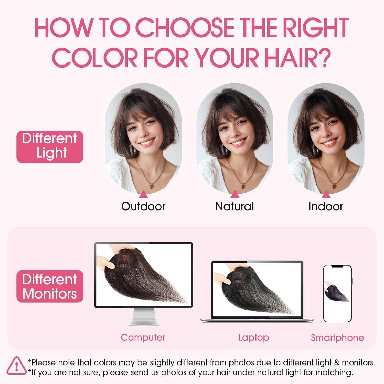 Human Hair Topper with Side Bangs, 3D 360° Seamless Classic Black 11 inch