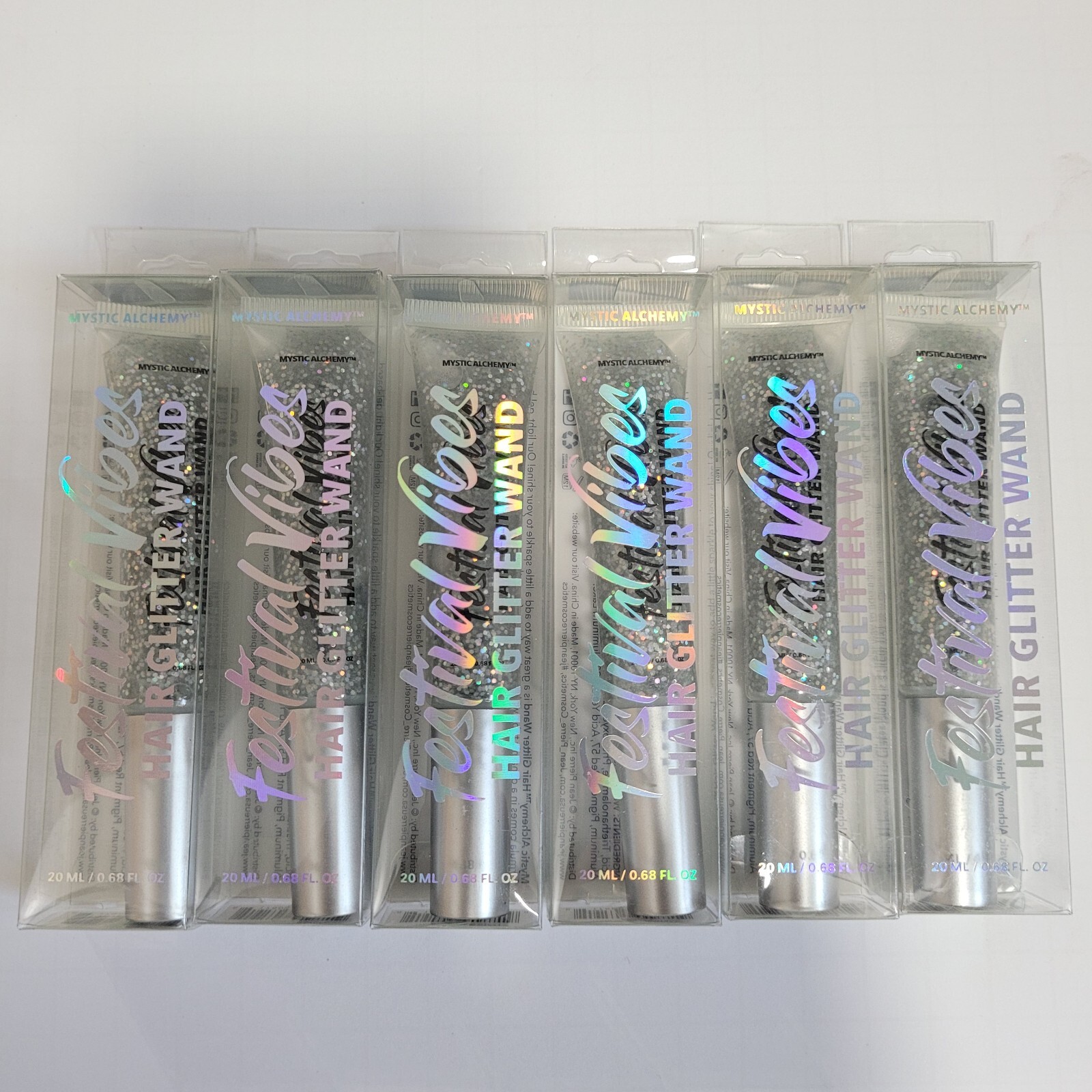 6pk PACK Mystic Alchemy Festival Vibes SPARKLE & SHINE Glitter Wand .68 oz U3