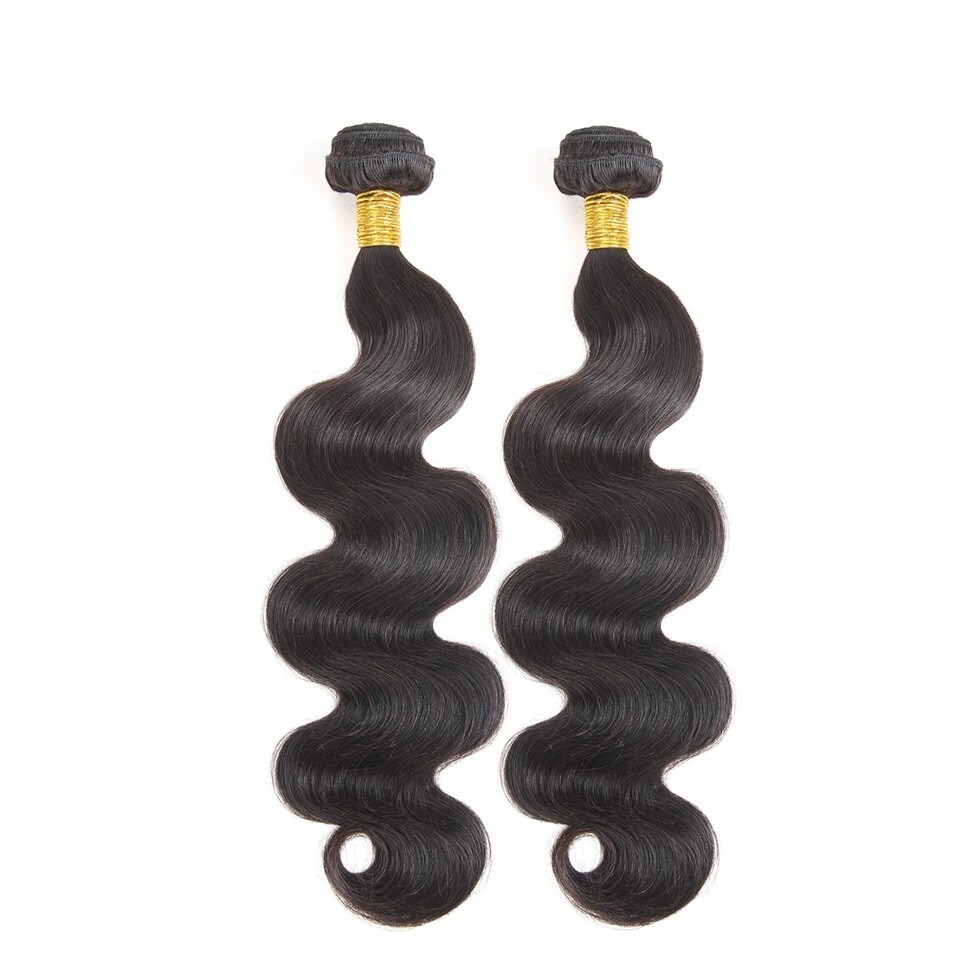 Unprocessed Virgin Human Hair Natural Black Body Wave Sew In 1 or 3 Bundles