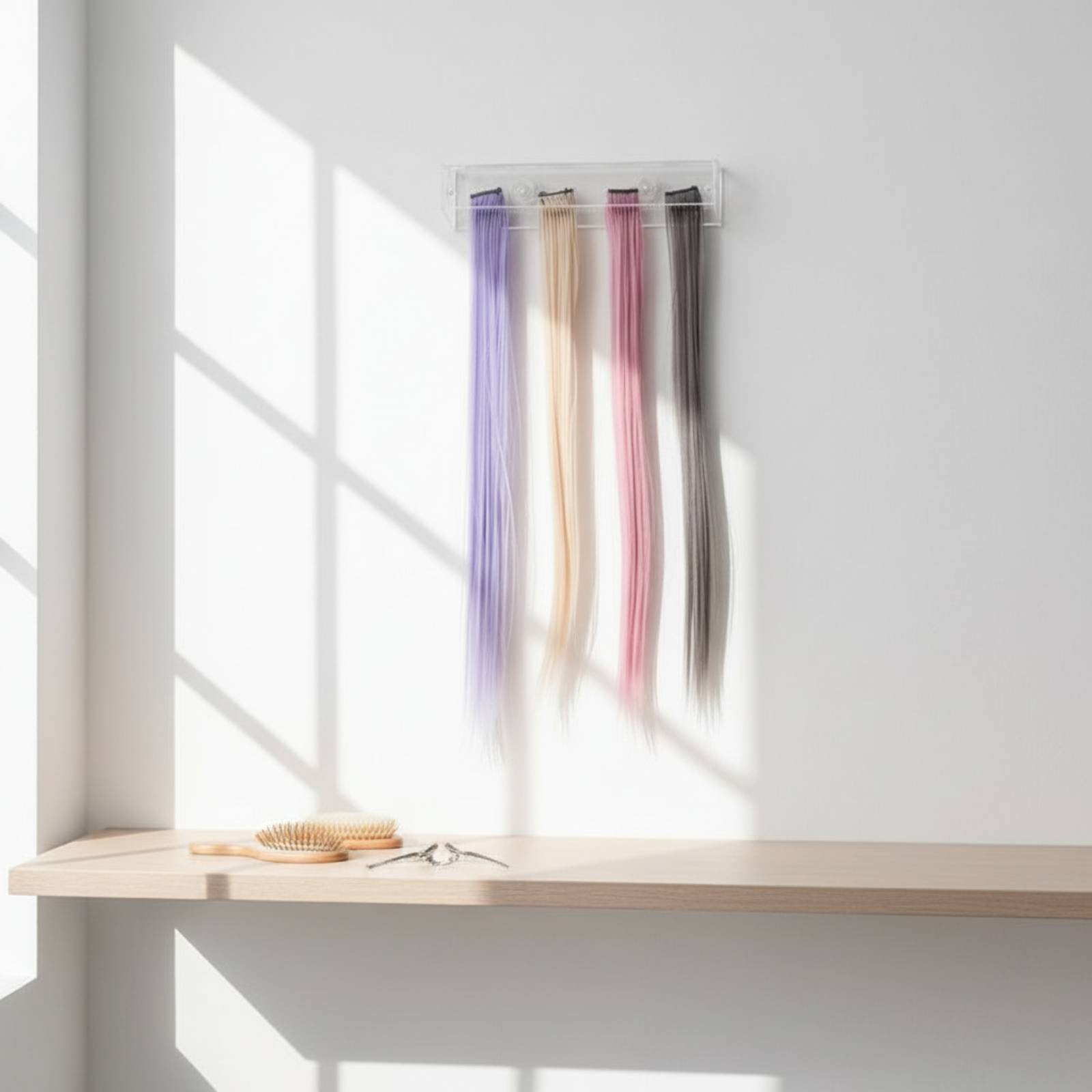 Acrylic Hairpiece Storage Box Multi-Purpose Wall Mounted Hairpiece Hanger