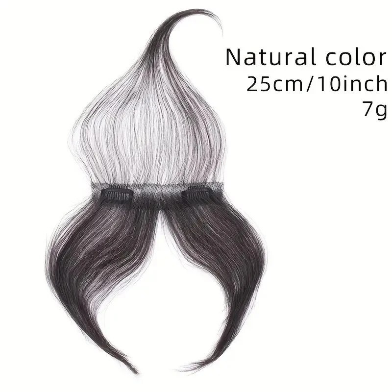 100% Real Human Hair Straight Hair Full Hand Crochet Bangs Wig Universal