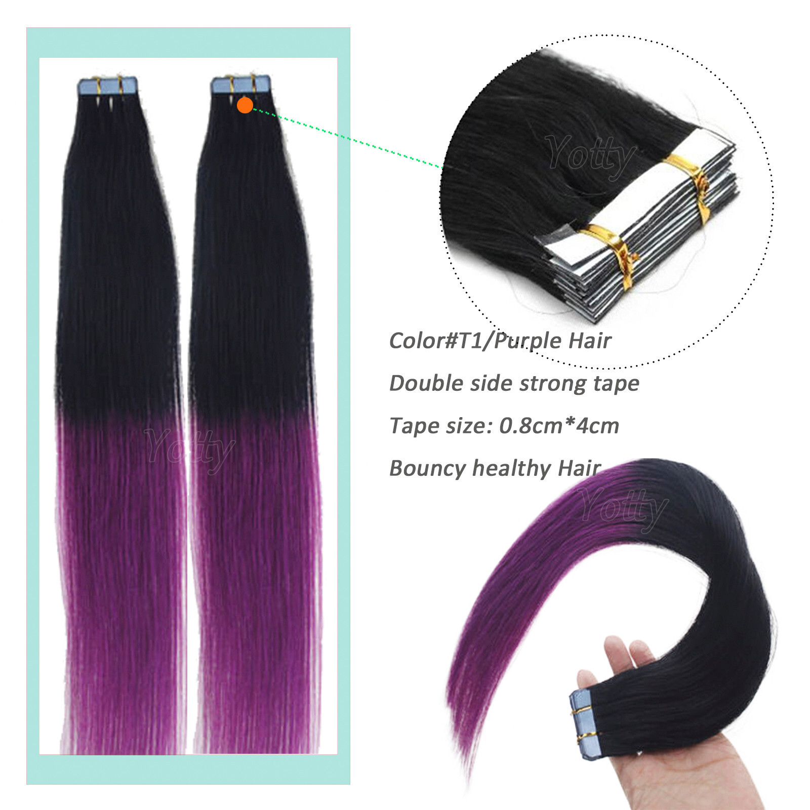 Invisible Tape in Human Hair Extensions Skin Wefts Russian Remy Hair BestQuality