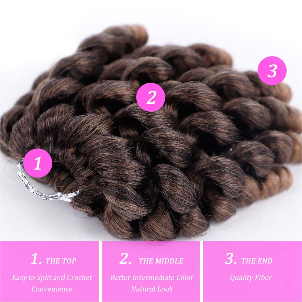 5 Packs Ringlet Wand Curl JAMAICAN BOUNCE 6 inch Hair Crochet Braid Extension US