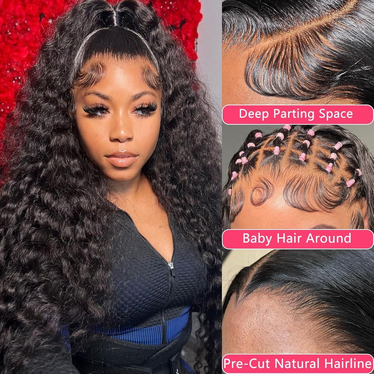 Simeider Glueless Wigs Human Hair Pre Plucked Pre Cut 5X5 Hd Lace Closure Wigs