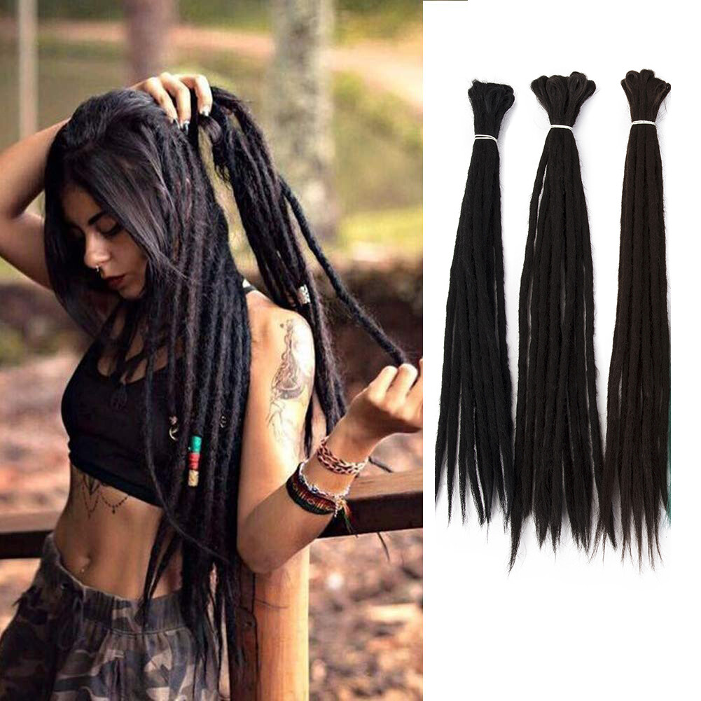 100% Natural 20″ Crochet Braids Sew in Locs Dreads Reggae Hip-Hop Hair Extension