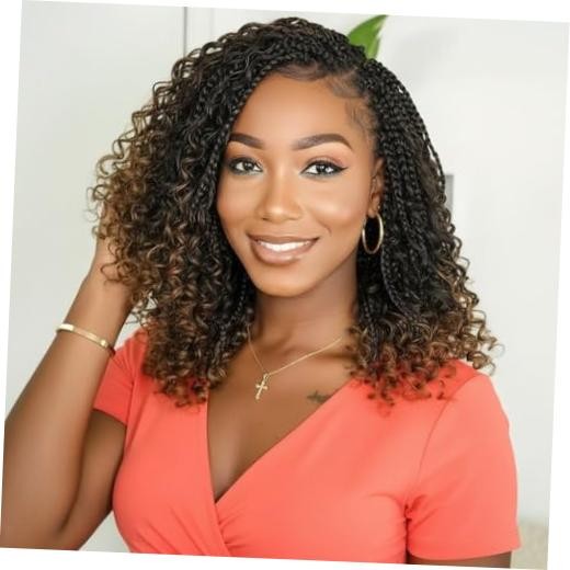 Goddess Box Braids Crochet Hair 12 Inch, 9 Packs Box 12 Inch (Pack of 9) T30#