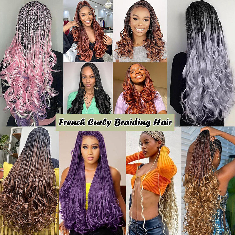 24″ Darling Empress French Curl Braids Loose Curly Pre Stretched Twist Extension