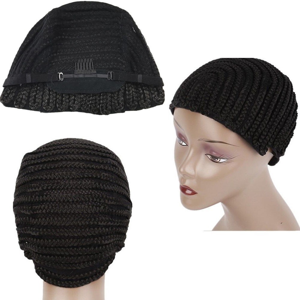 Adjustable Cornrow Wig Cap With Combs for Sew in Weave Crochet Hair Braided Wig
