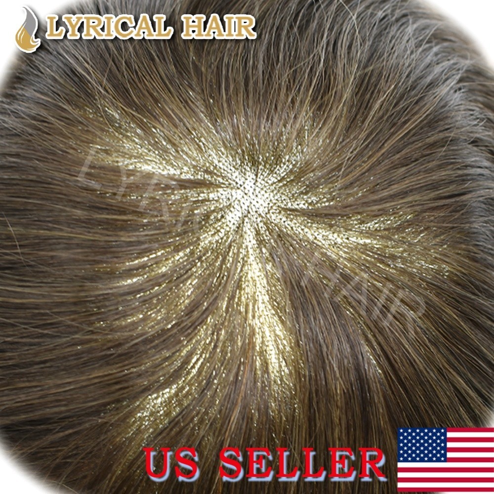 Lyrical Hair Mens Toupee Human Hair System Mono Lace Hairpiece Monofilament Wig