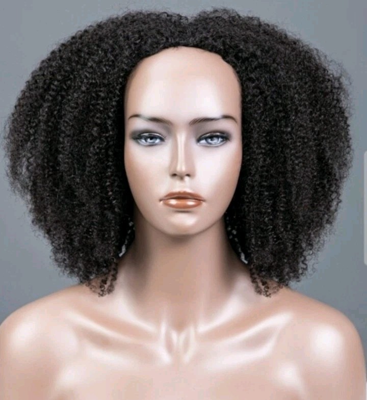 HERGIVENHAIR Coily 3C-4A 3 In 18 Inch Drawstring Half Wig