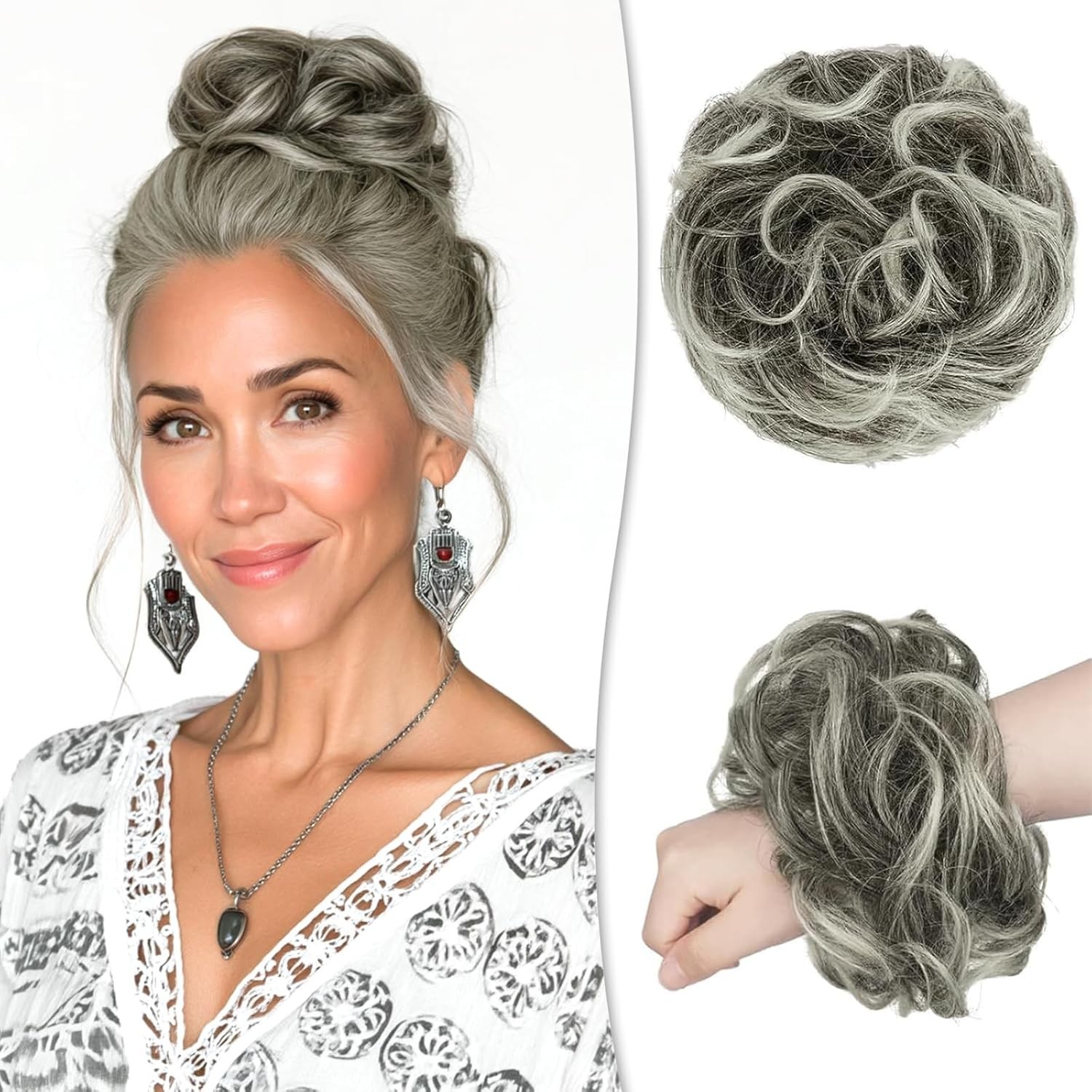 Fuller Human Hair Bun Scrunchie