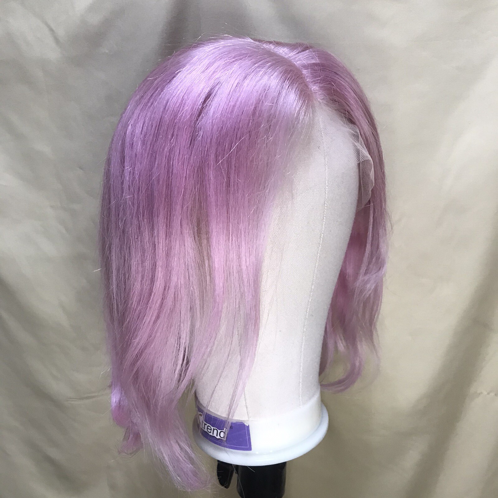10Inch 13x4x1 T Closure Lace Front Bob Pure Human Hair Wig Straight Red/pink