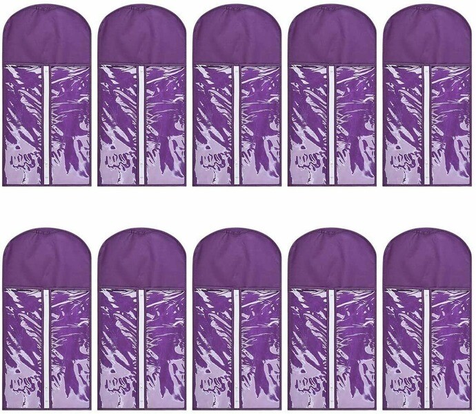 10pcs Wig Storage Bags Hair Extensions Dustproof Holder Case with Durable Zipper