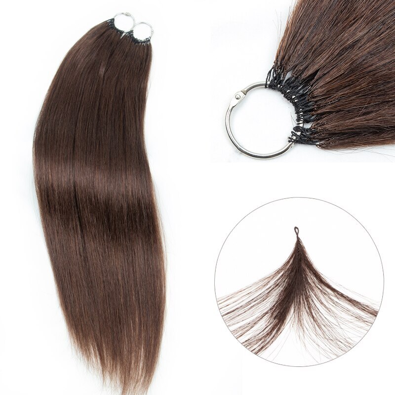 10A Seamless Feathers Hair Human hair Extension 50 Strands Invisible Hair 16-30″