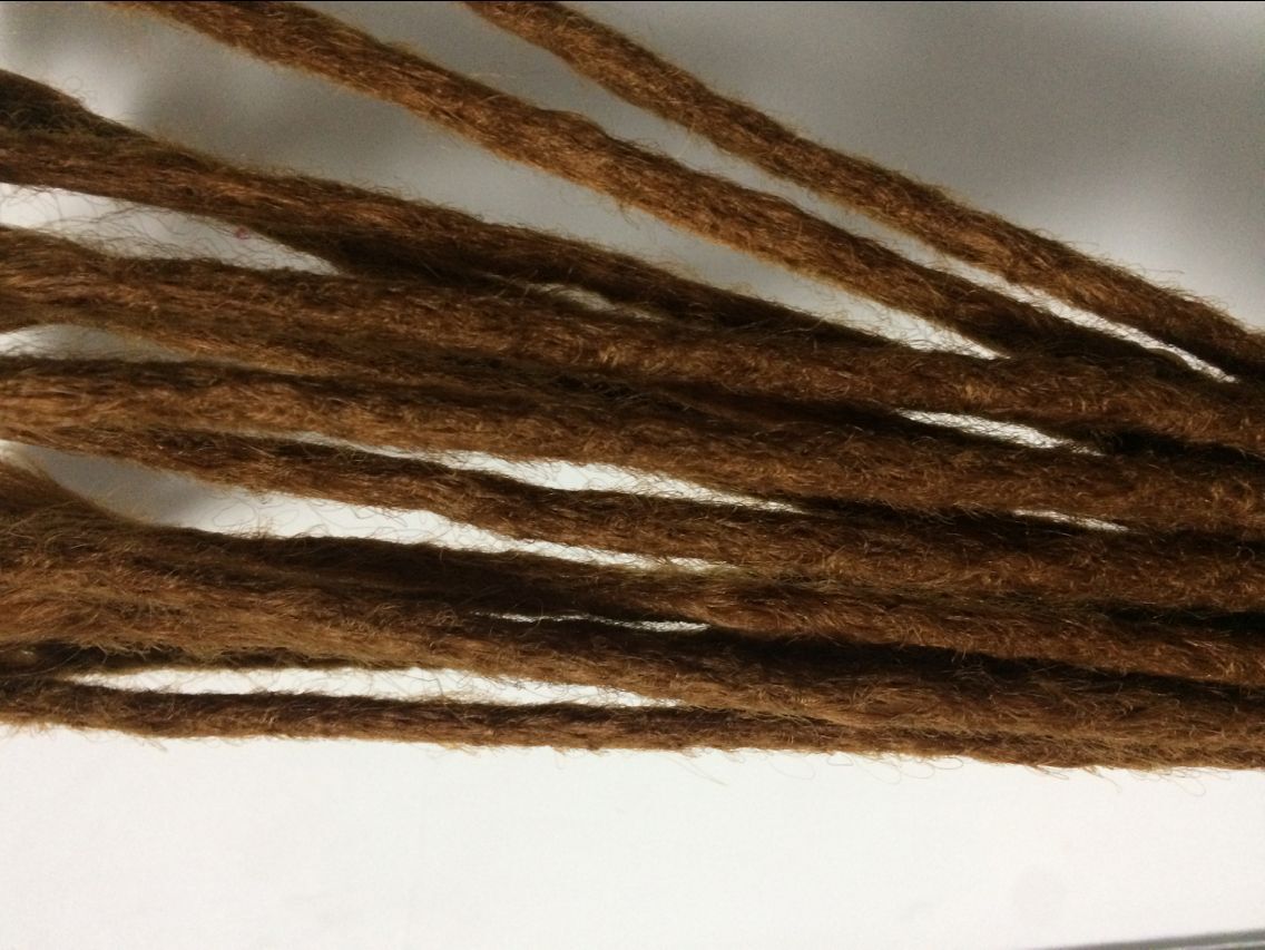 5 Strand Auburn Brown Dreadlocks Pre-looped SE Dreads Crochet Dreads Extensions