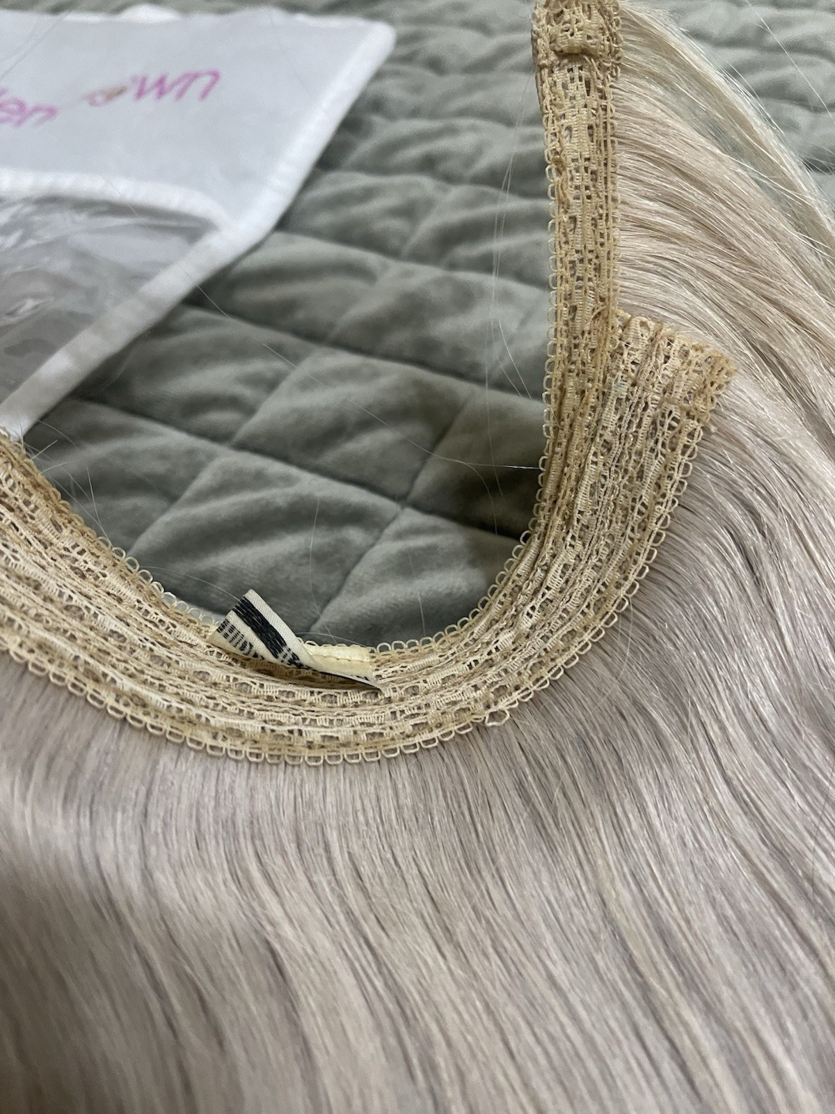 Hidden Crown Halo Extension 20” Inches  # 58 Sterling Plus Fringe Bang