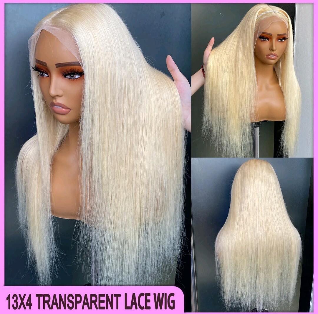 12A 18INCH RAW PERUVIAN HUMAN HAIR 13X4 TRANSPARENT LACE FRONTAL WIG STRAIGHT