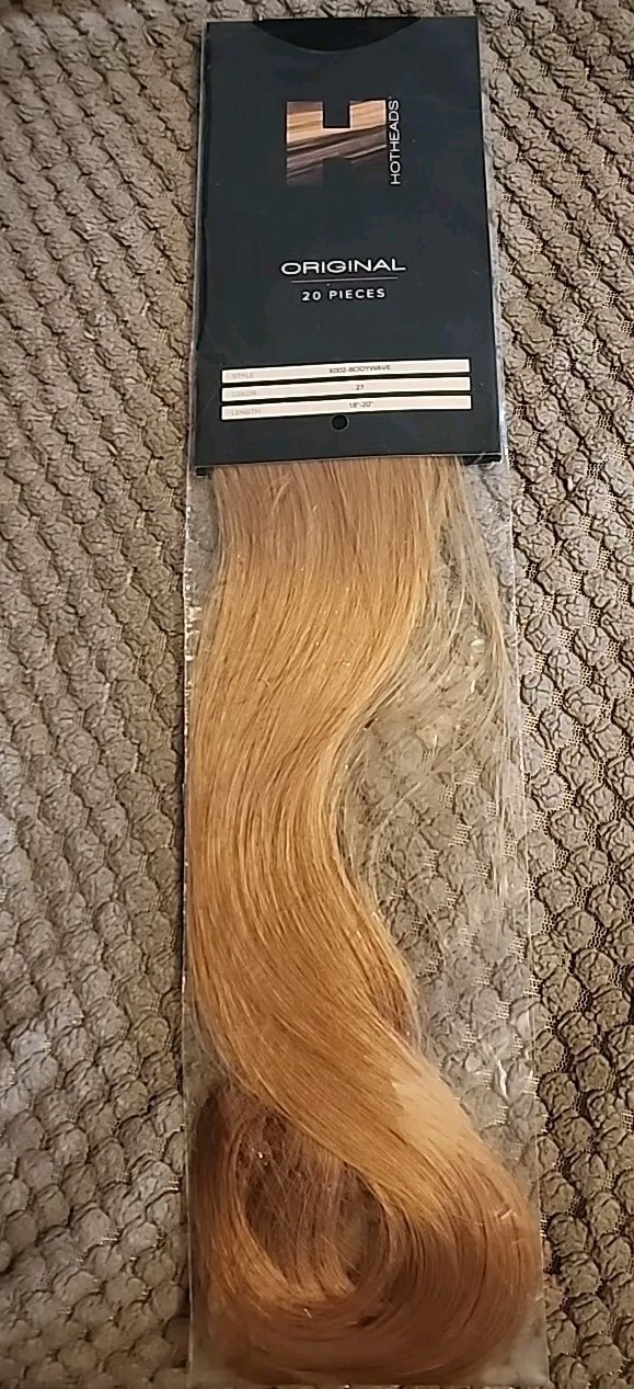 Hotheads Hair Extensions Color 27 Original 20 Pieces X002 -Bodywave 18″ – 20″