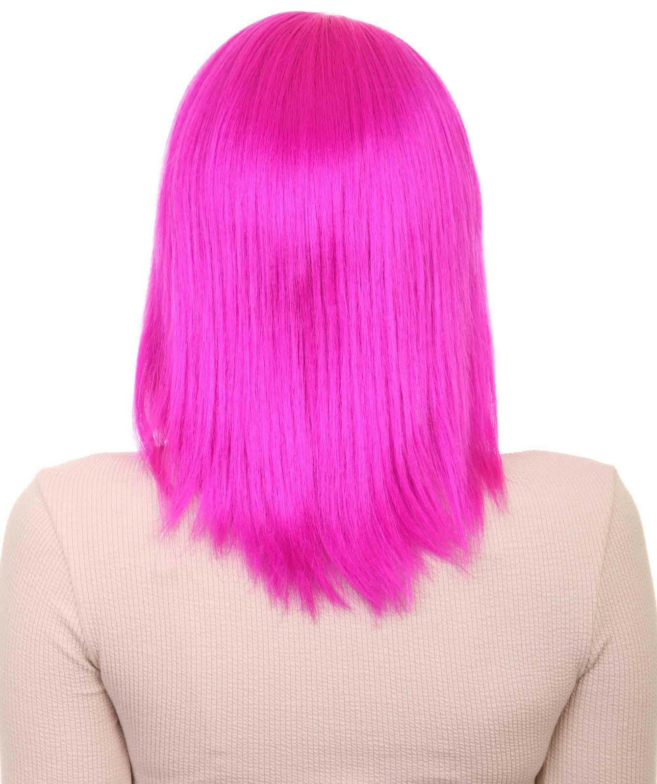 Shoulder Length Bob with Side Bangs Party Wig, Halloween Wig, Multiple Colors