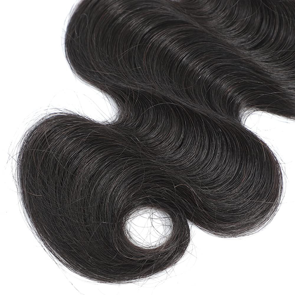 16A Brazilian Virgin Human Hair Bundles Body Wave 18 Inch Natural Black