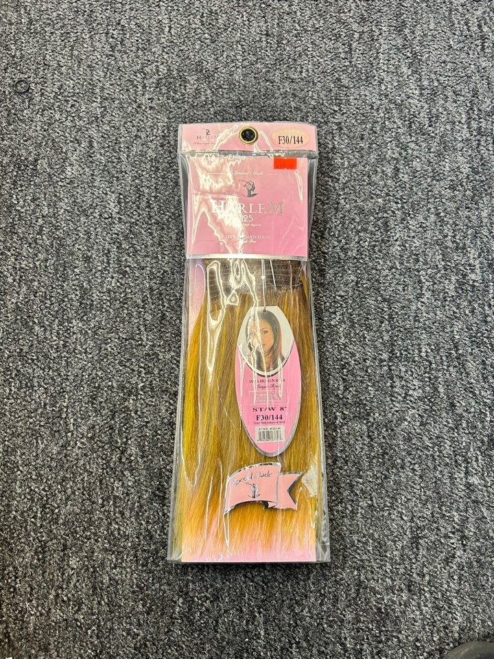 Harlem 125 Silky Straight ST/W 8″ Color F30/144 100% Human Hair Weave New