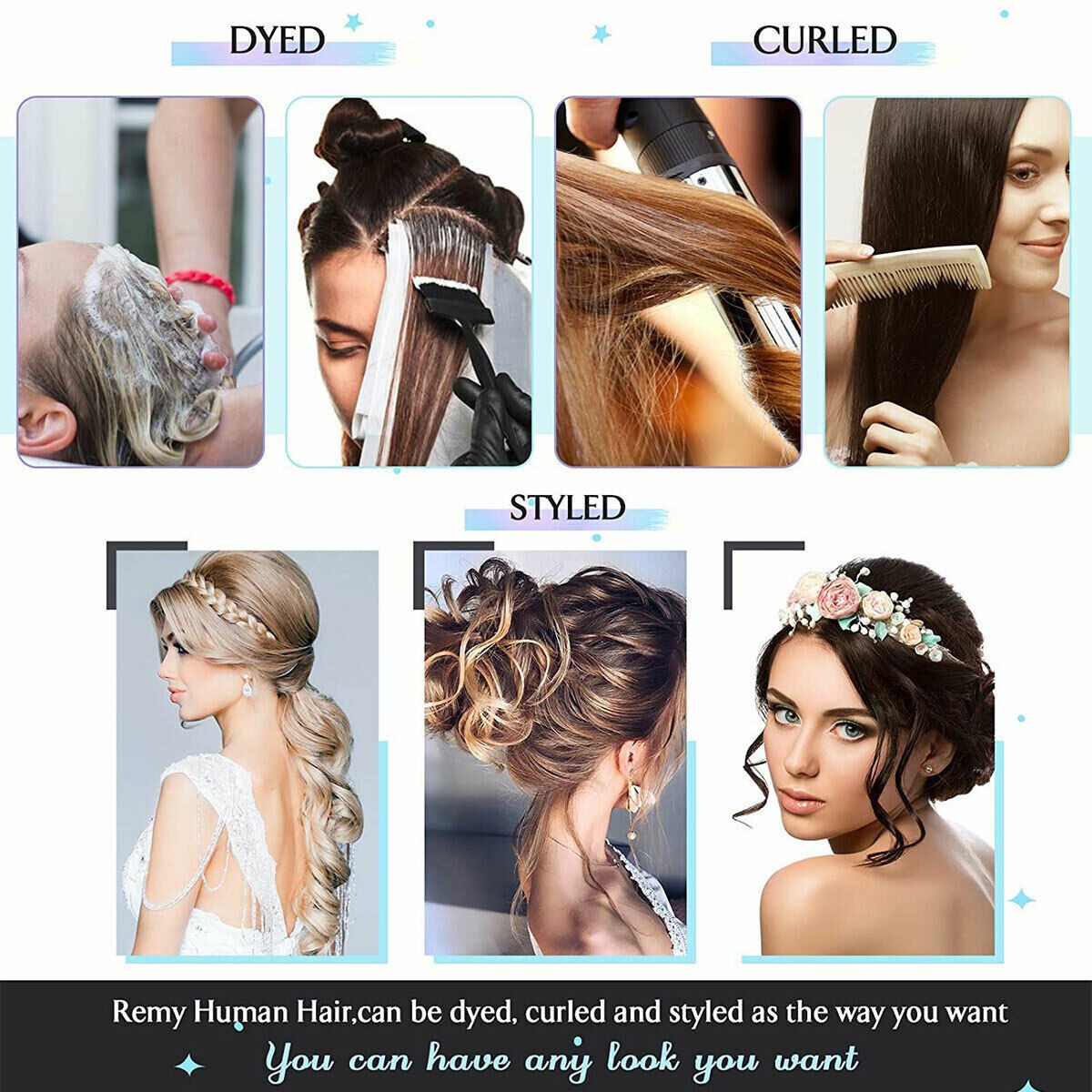 100g Weft Hair Bundles Sew In 100% Remy Human Hair Extensions Double Weave Thick