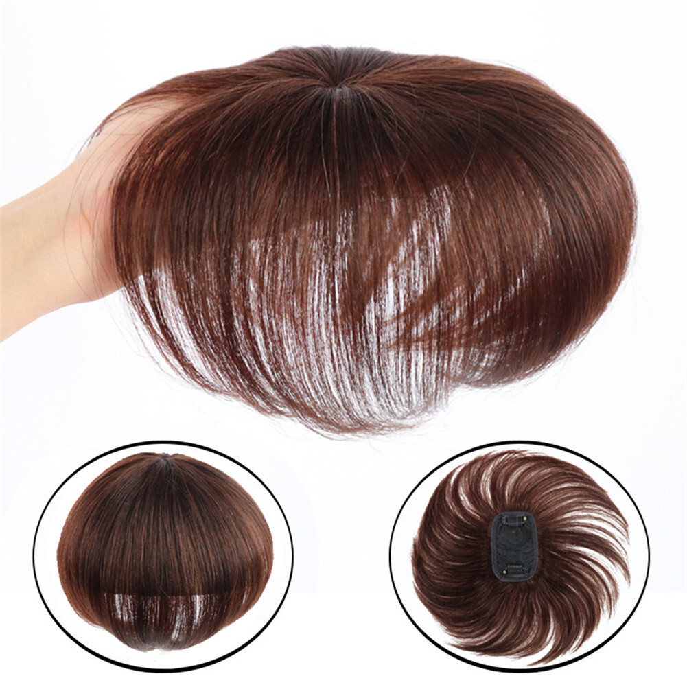 Short Straight Clip in Hair Top Hairpiece for Women Thinning Hair Hair 7x10cm