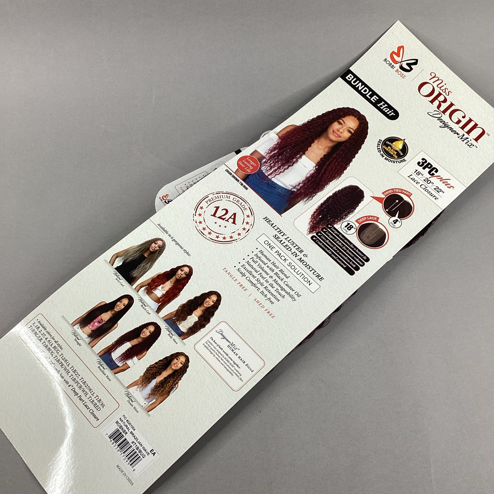 Brazilian Wave #TT1B/Burgundy Black 18” 22” All-in-One Synthetic Hair Extensions