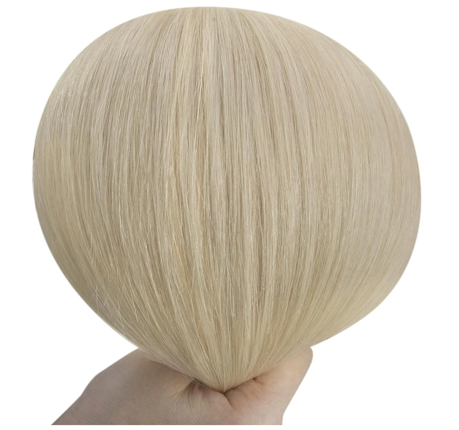 Clip Hair Extensions Platinum Blonde Clip in Hair Extensions Real Human Hair 80g