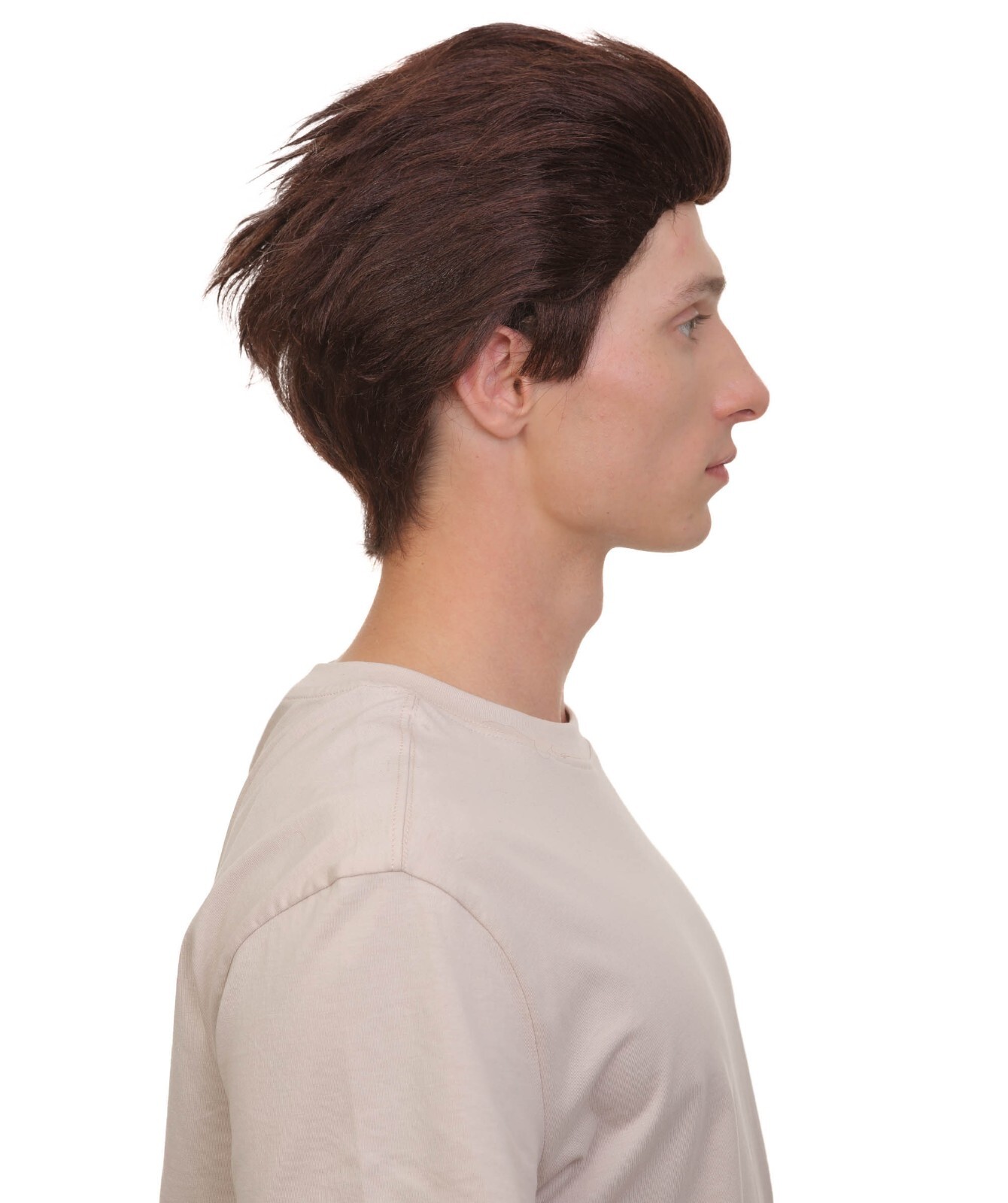 Adult Men’s Animated Cartoon Sea Monster Movie Dark Brown Slicked Wig HM-1536