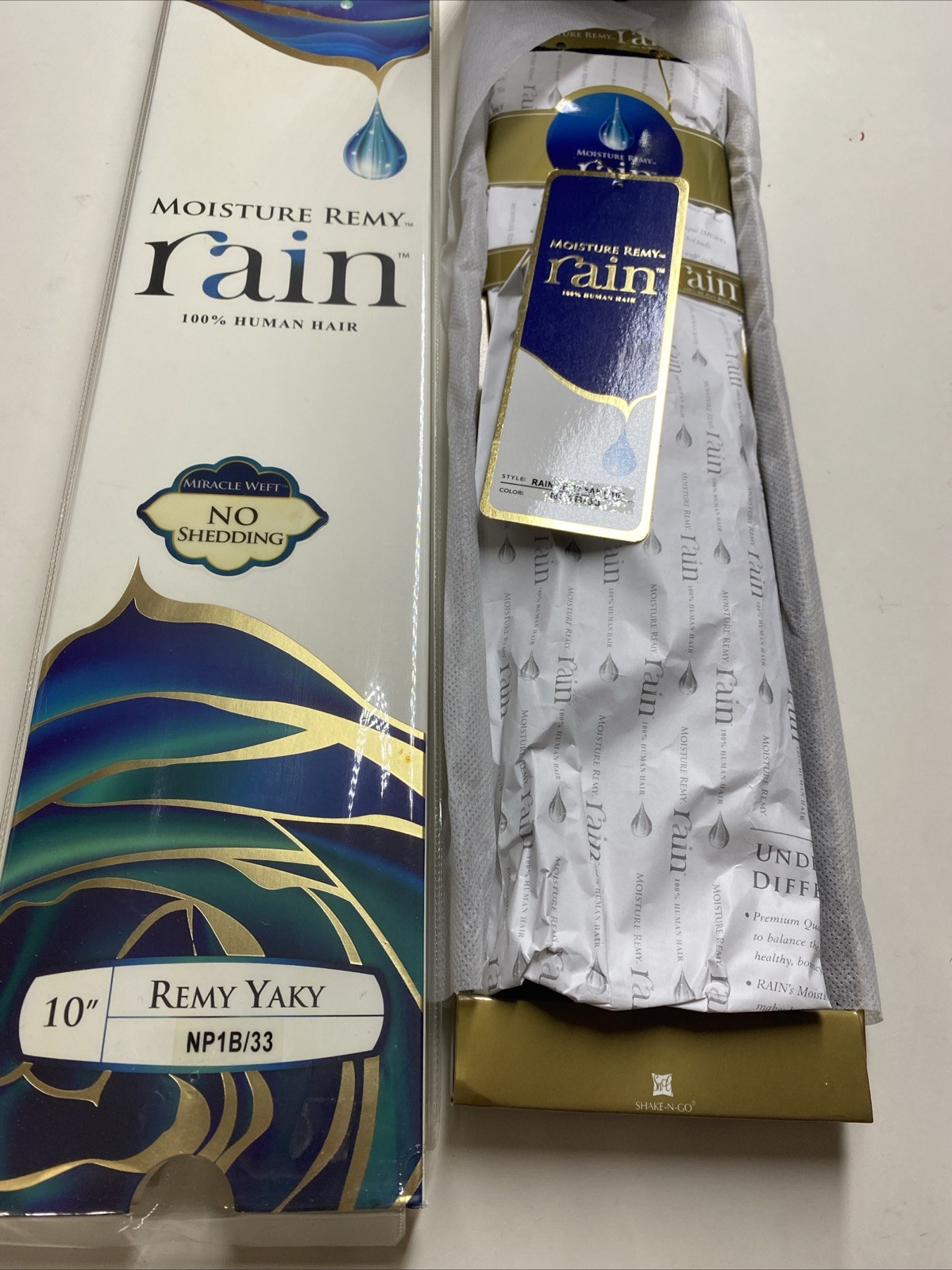 Moisture Remy Rain Yaky_100% Human Hair Weave Extension_10″_#NP1B/33