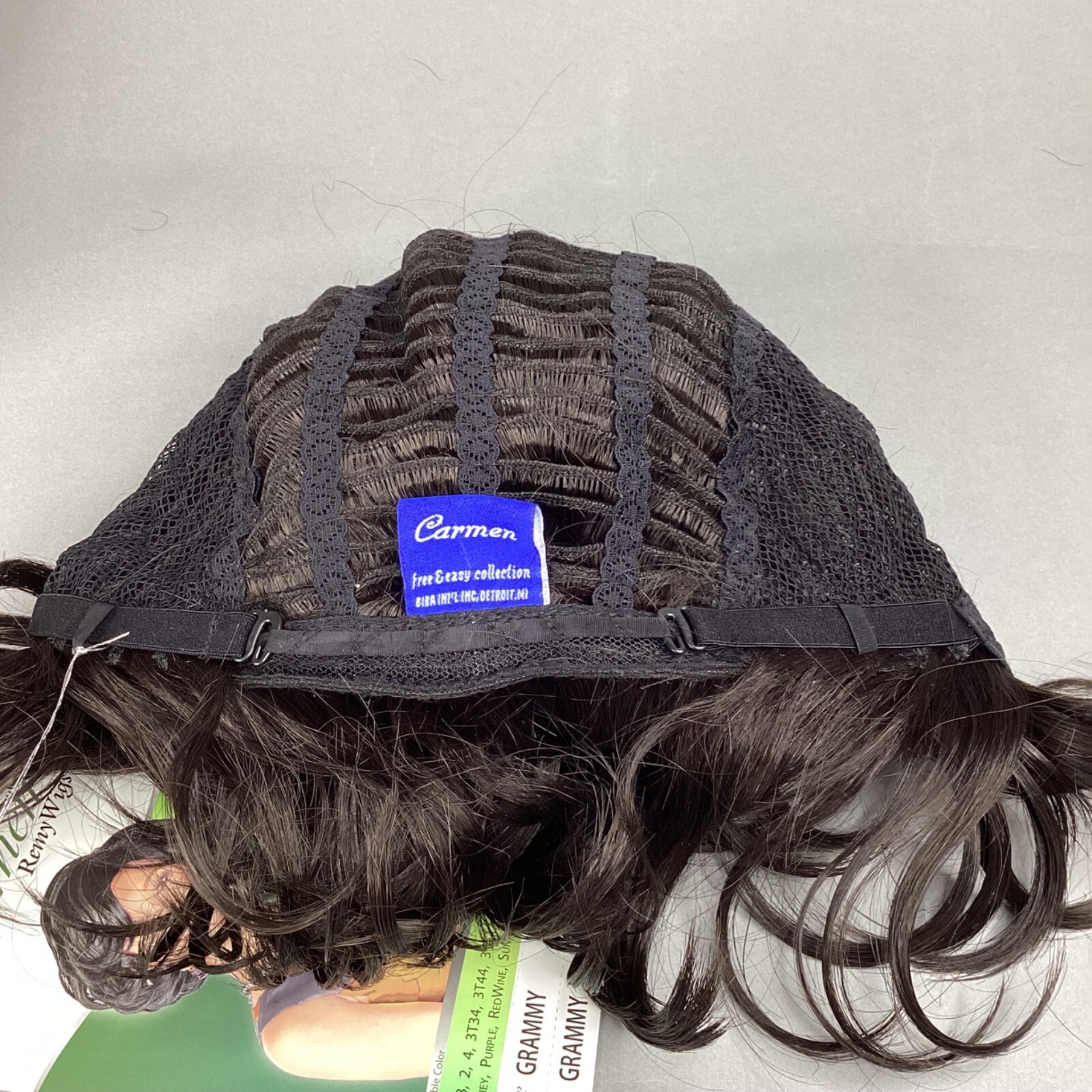Grammy #4 Feather Bob Wig Dark Brown Lace C-Part Synthetic Classic