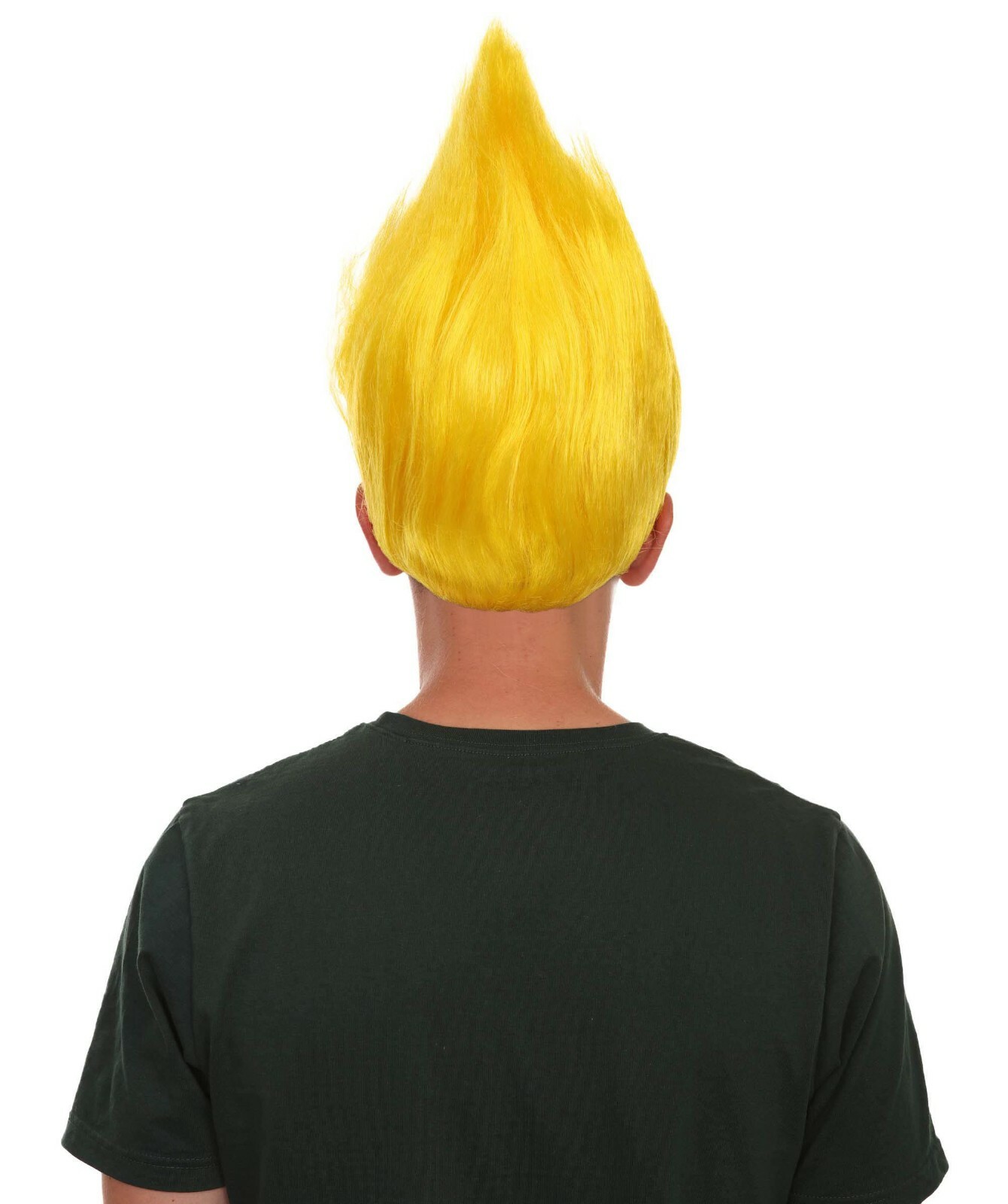 Yellow Straight Wig Cosplay Halloween Party Trolls Neon Hairdo Stand Up,HM-088