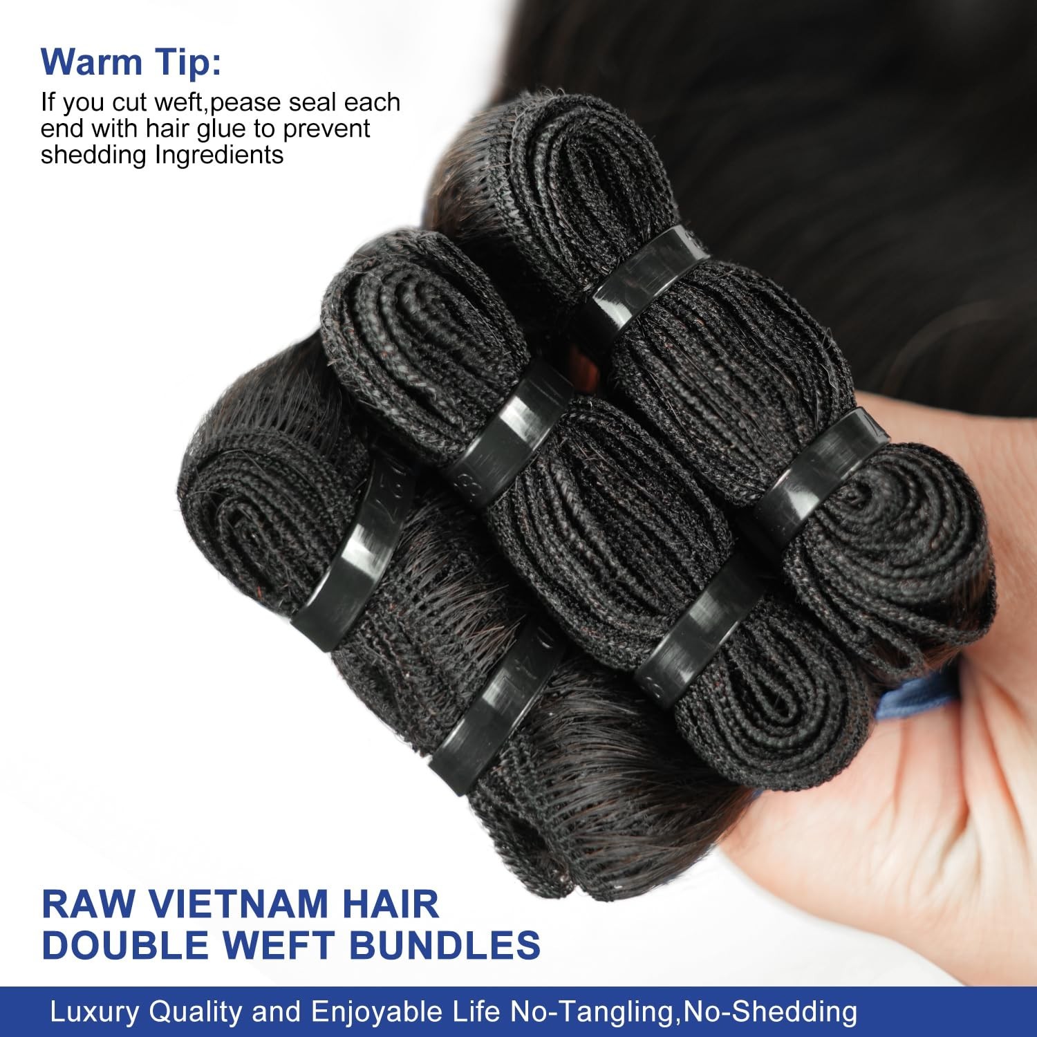 Raw Human Hair Body Wave Bundles 16-20 Inches, Bleachable, No Shedding, Silky So
