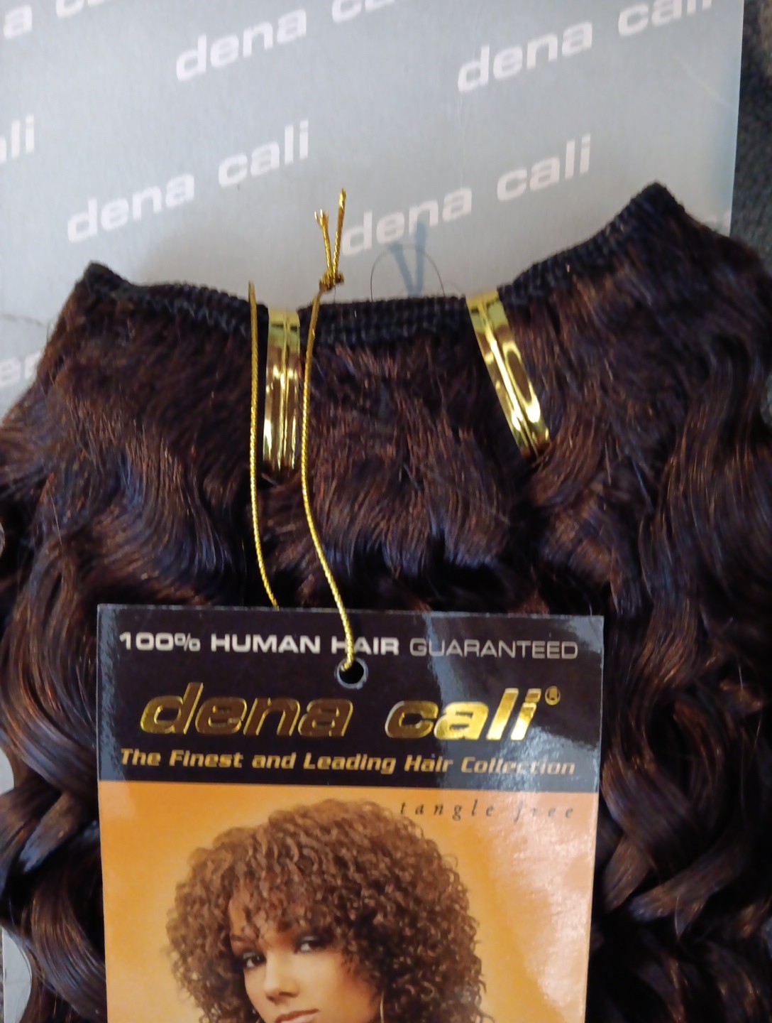 Dena Cali 100% Human Hair French Refined WVG 12 Inch Wavy Curly Brunette